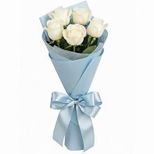 Букет 5 Белых роз Проуд в Судислово