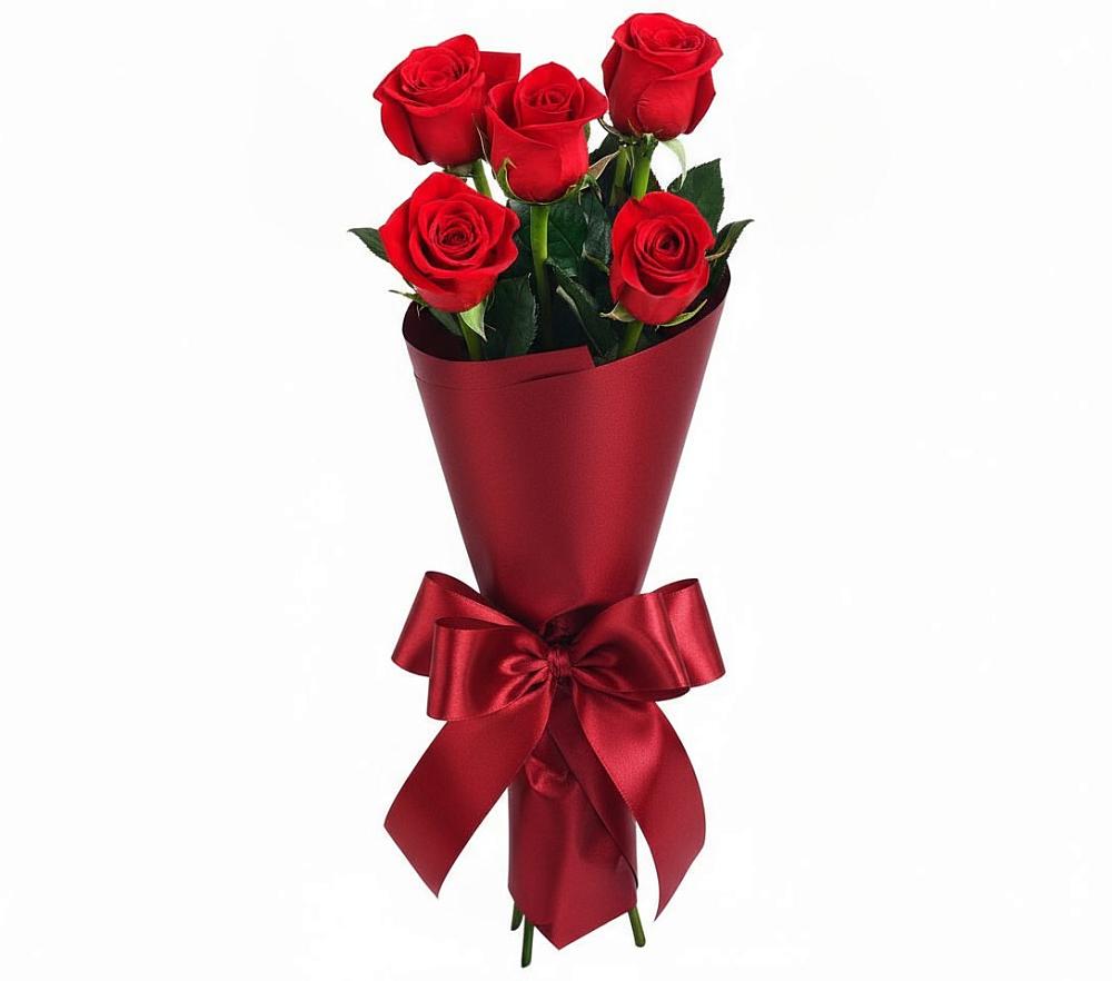 Букет 5 Красных роз Эдлесс Лав в Судислово