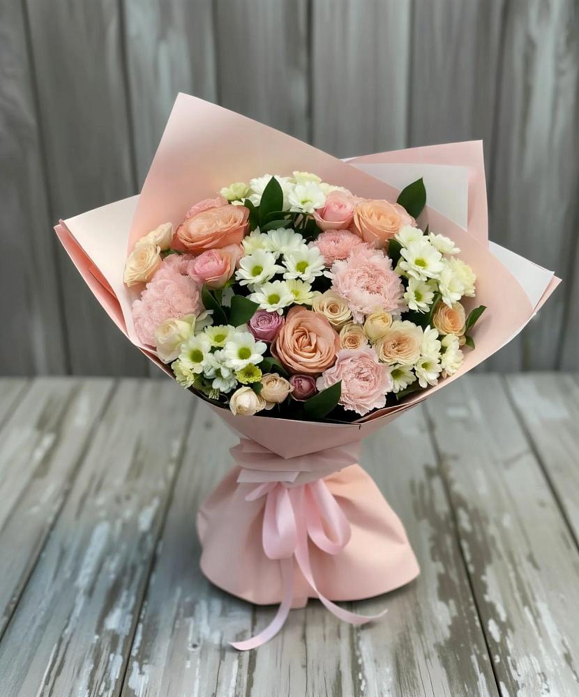 Букет цветов из: Гвоздики, Розы и Хризантемы в Судислово