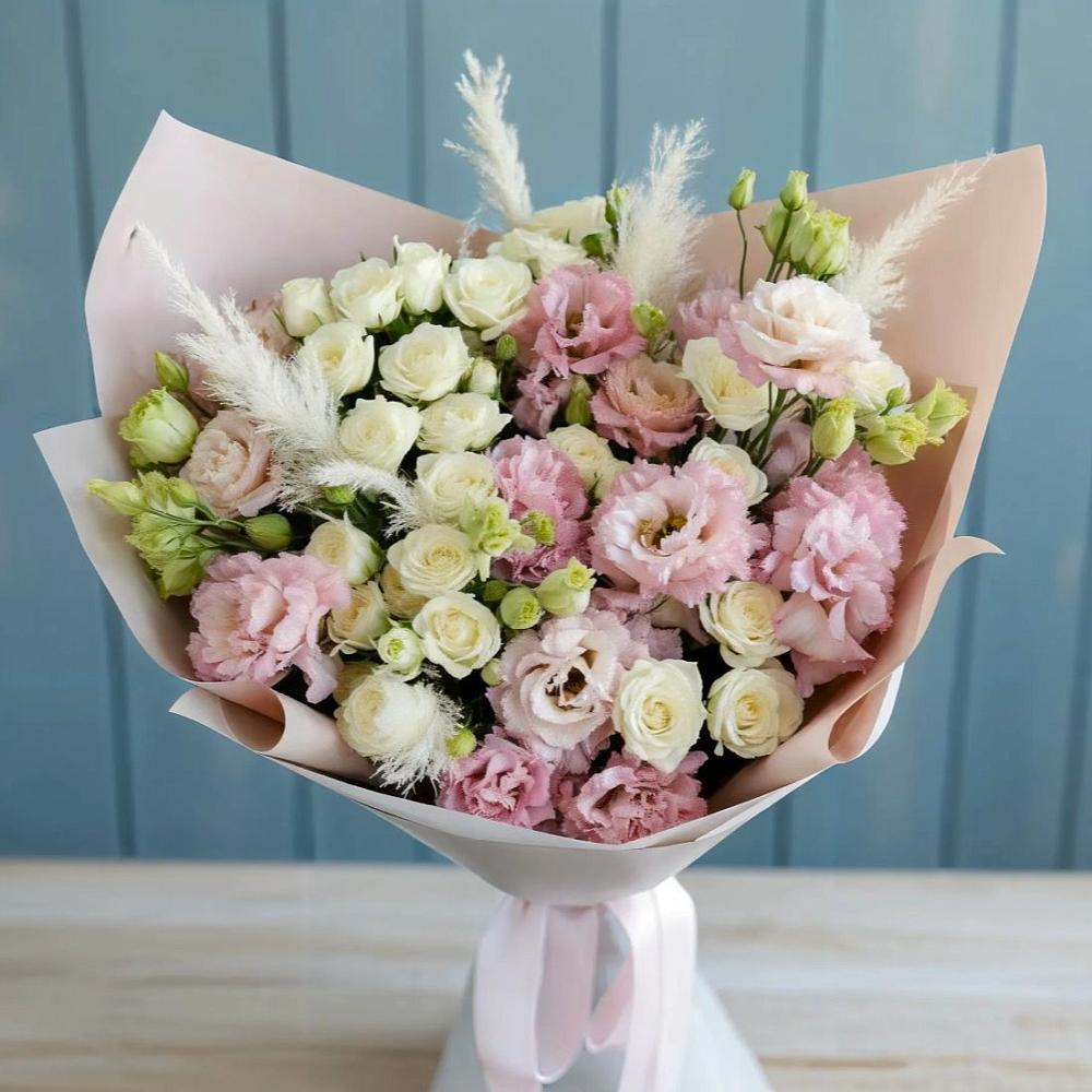 Букет цветов из: Альстромерии и Розы в Судислово