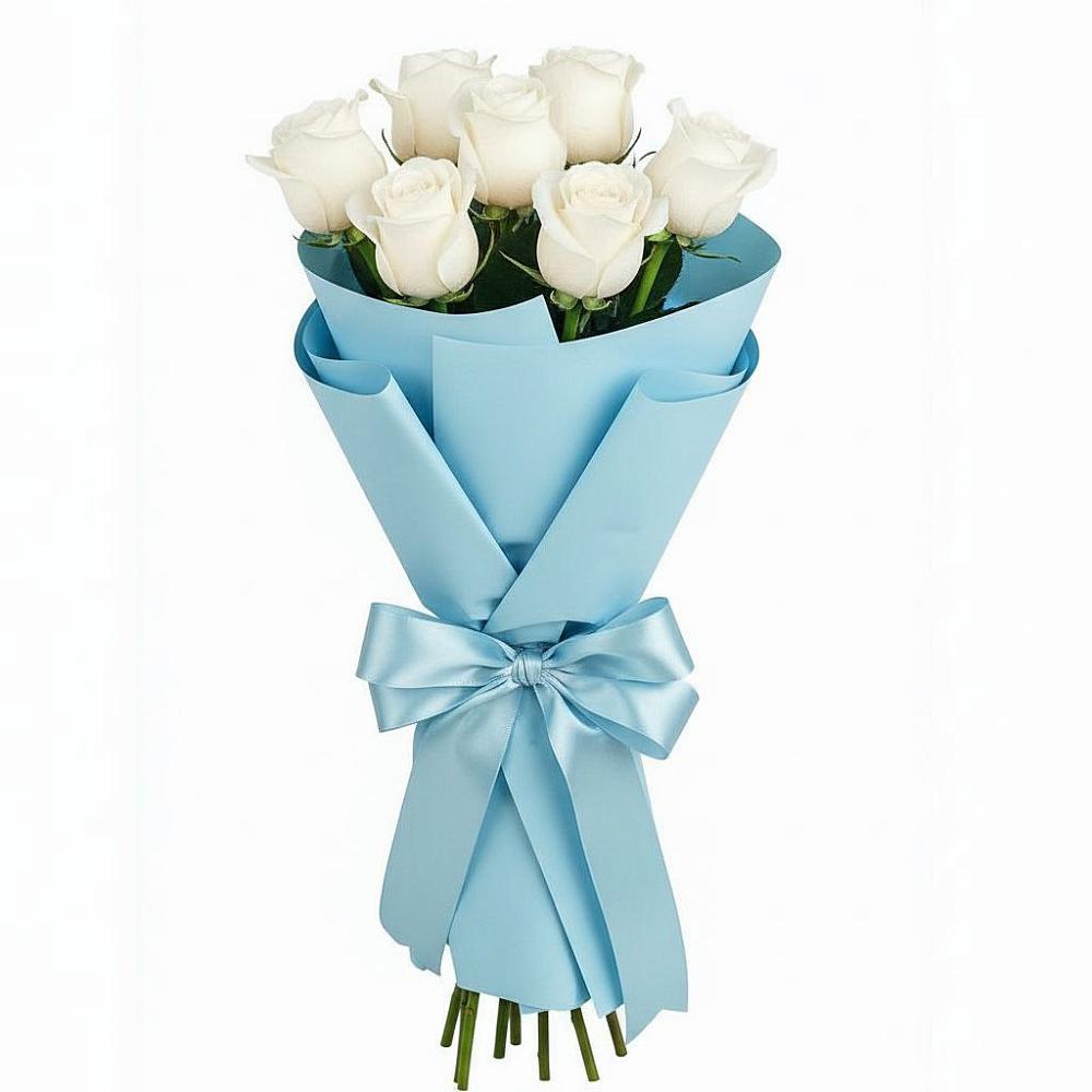 Букет 7 белых роз Проуд в Судислово