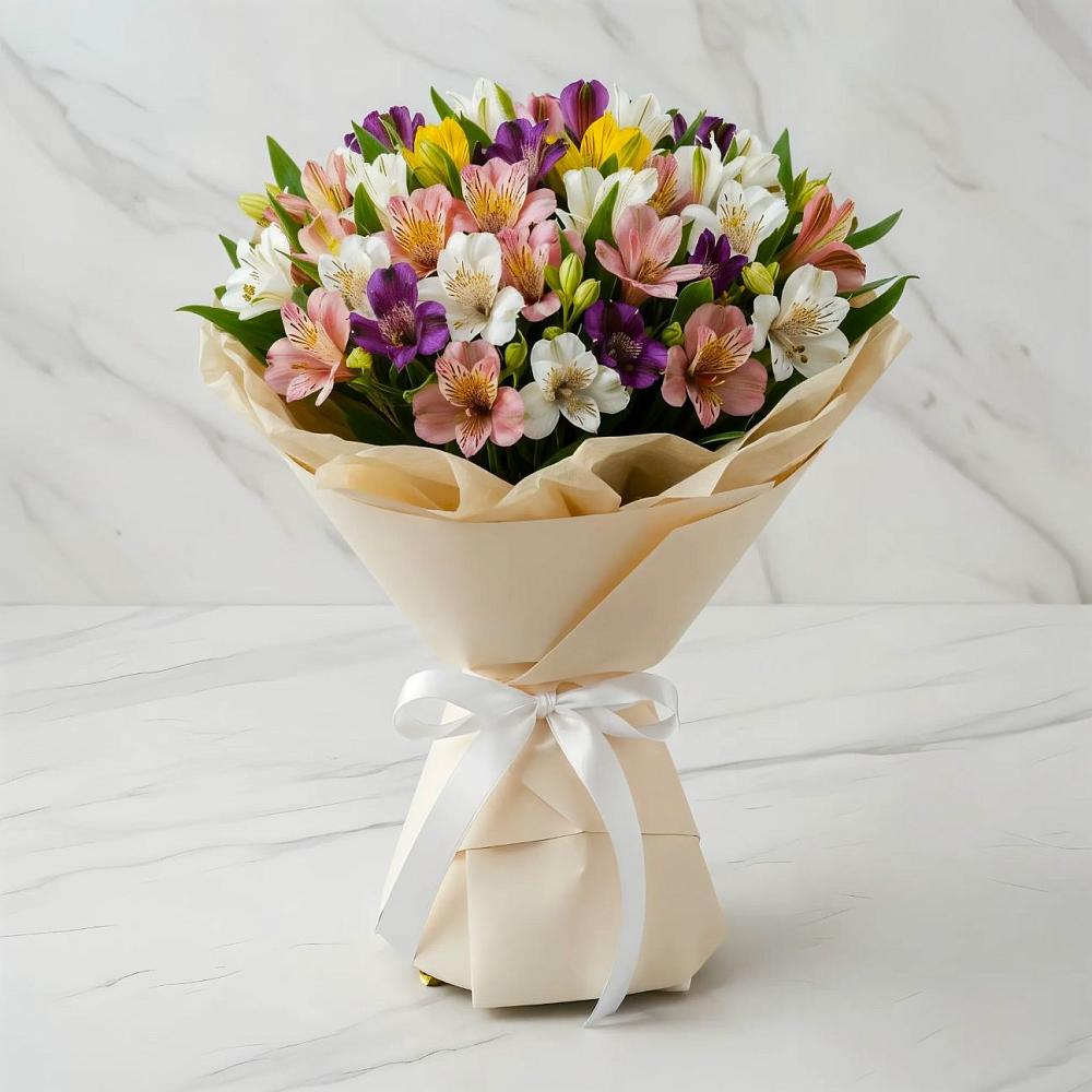 Букет цветов из: Альстромерии в Судислово