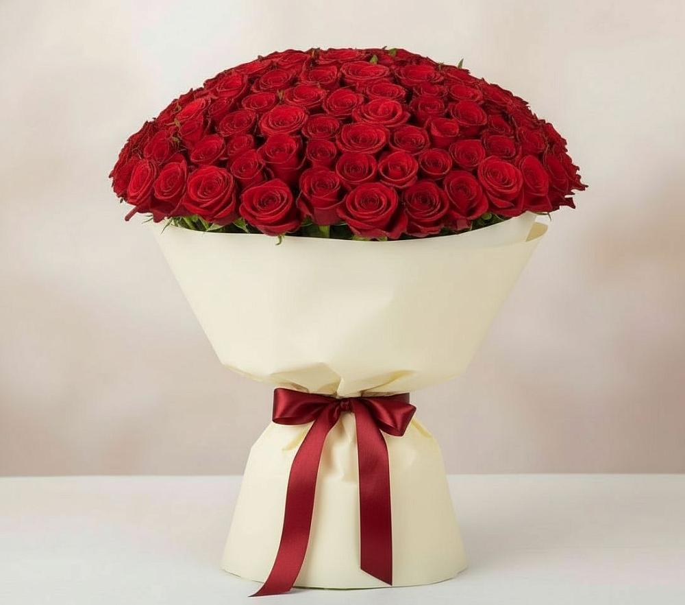 Букет 101 Красная роза Милано в Судислово