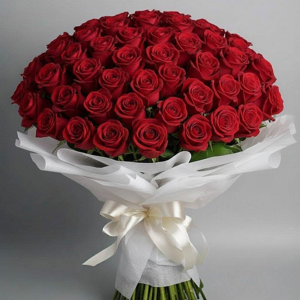 Букет 101 Красная роза Блэк Мэджик в Судислово