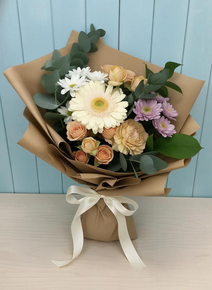 Букет цветов из: Герберы и Хризантемы в Судислово
