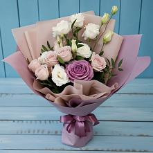 Букет цветов из:  Розы и Лизиантусы в Судислово