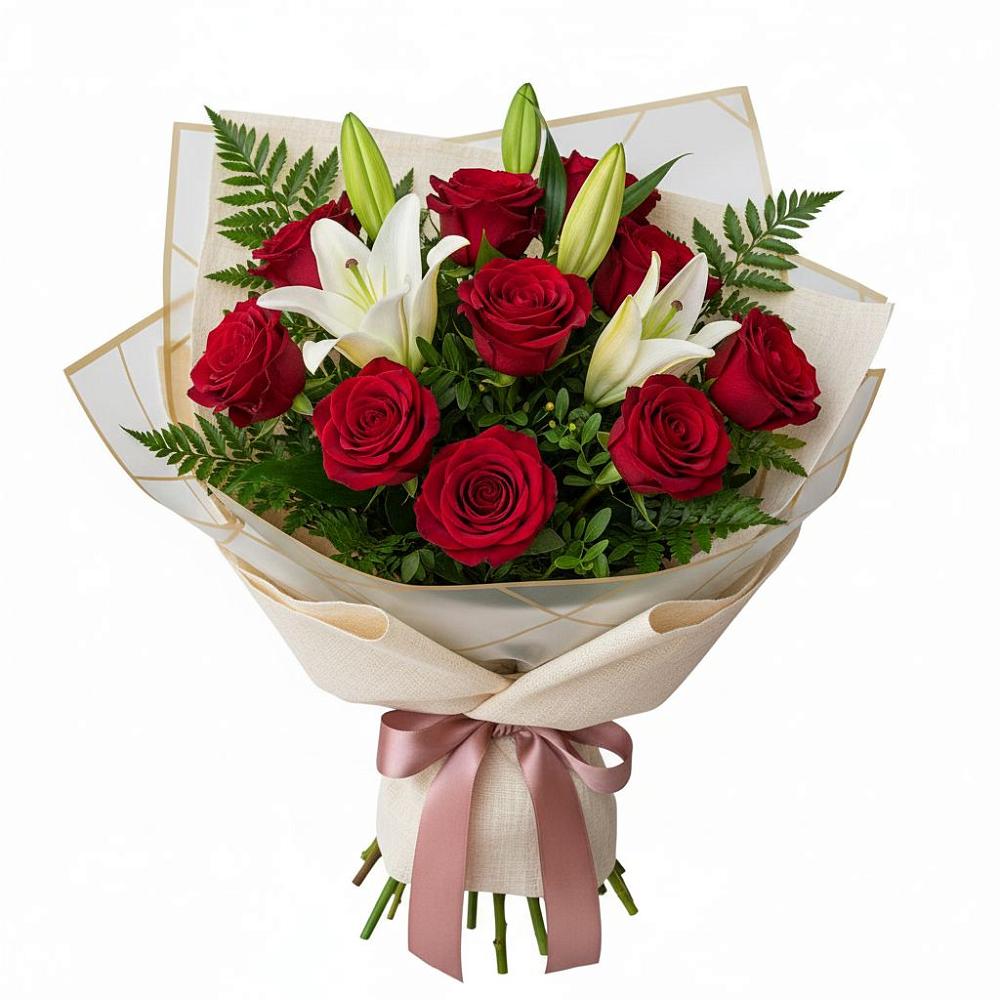 Букет цветов из: Лилии и Розы в Судислово