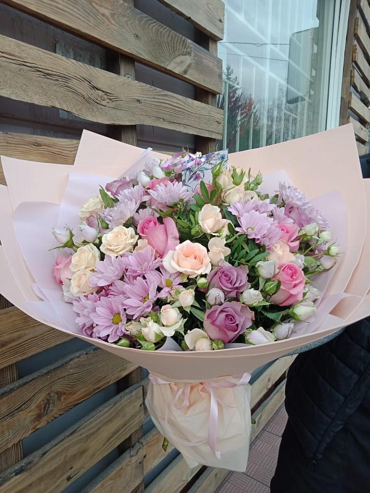 Букет цветов из: Розы и Хризантемы в Судислово