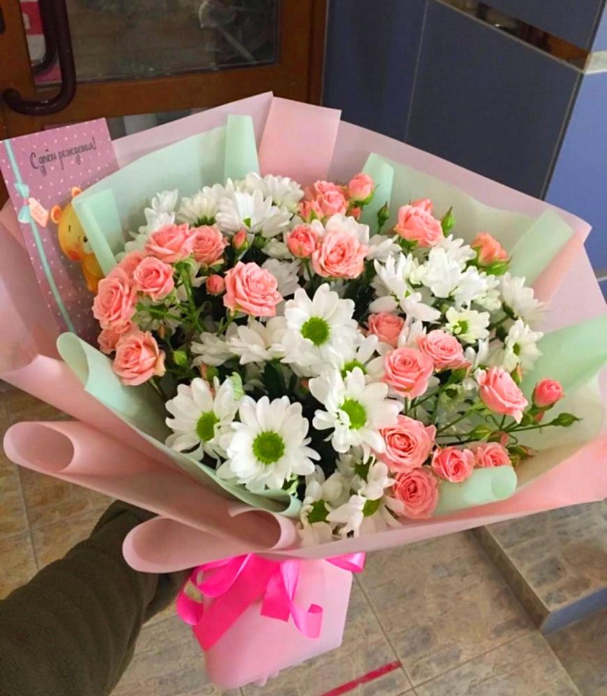 Букет цветов из: Розы и Хризантемы в Судислово