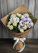 Букет цветов из:  Хризантемы и Розы в Судислово