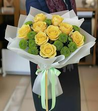 Букет цветов из:  Хризантемы и Розы в Судислово