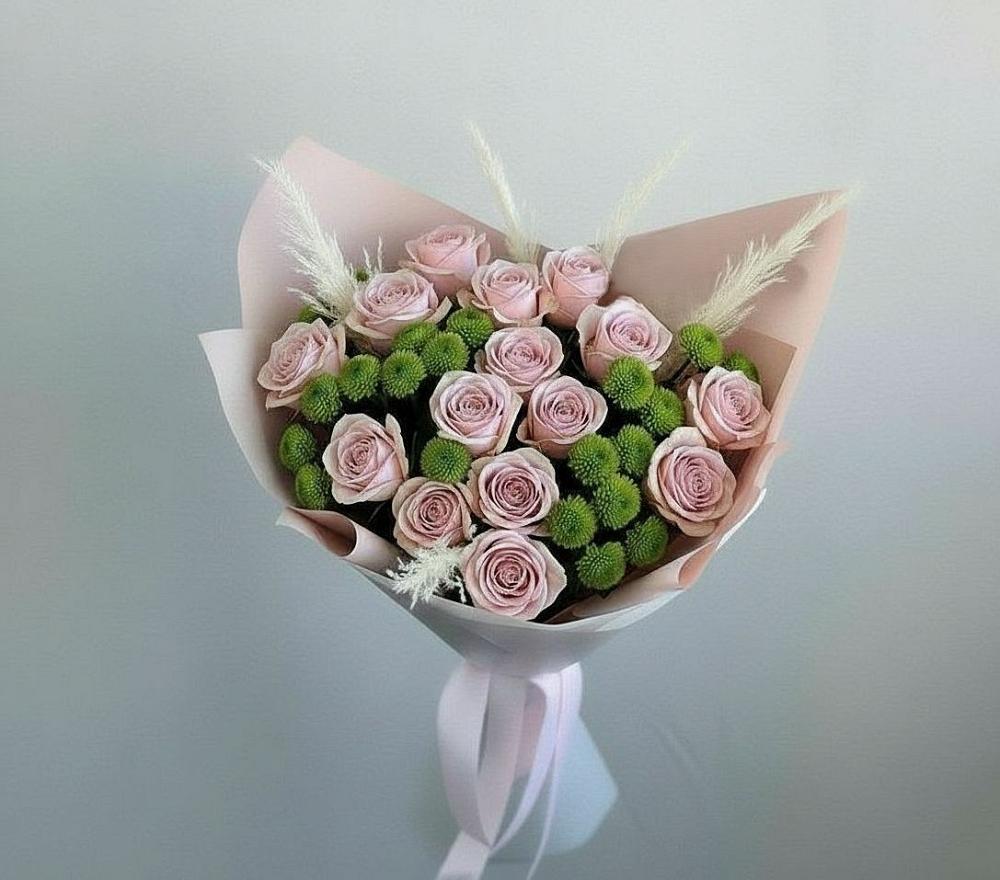 Букет цветов из: Розы и Хризантемы в Судислово